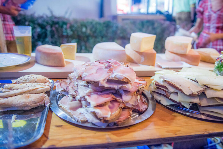 Käse und Wurst Brote