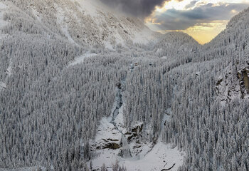 Krimml Ort Winter